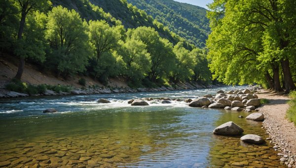 Vacances au bord de la rivière dans les cévennes